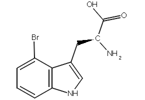 (S)-2-AMINO-3-(4-BROMO-1H-INDOL-3-YL)PROPANOIC ACID structure, CAS 52448-16-5