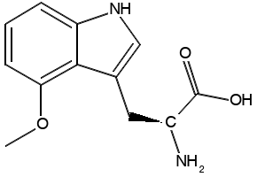 (S)-2-AMINO-3-(4-METHOXY-1H-INDOL-3-YL)PROPANOIC ACID structure, CAS 406938-53-2