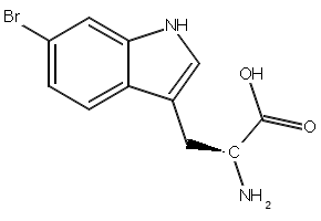 (S)-2-AMINO-3-(6-BROMO-1H-INDOL-3-YL)PROPANOIC ACID structure, CAS 52448-17-6