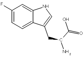 (S)-2-AMINO-3-(6-FLUORO-1H-INDOL-3-YL)PROPANOIC ACID structure, CAS 19310-00-0