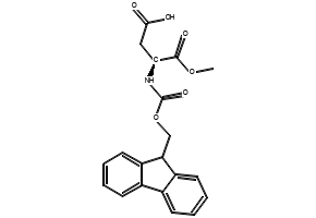 (S)-3-((((9H-FLUOREN-9-YL)METHOXY)CARBONYL)AMINO)-4-METHOXY-4-OXOBUTANOIC ACID structure, CAS 145038-52-4