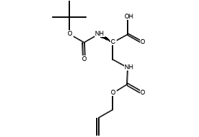 (S)-3-(((ALLYLOXY)CARBONYL)AMINO)-2-((TERT-BUTOXYCARBONYL)AMINO)PROPANOIC ACID structure, CAS 161561-83-7