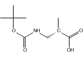 (S)-3-((TERT-BUTOXYCARBONYL)AMINO)-2-METHYLPROPANOIC ACID structure, CAS 190897-47-3