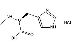 (S)-3-(1H-IMIDAZOL-4-YL)-2-(METHYLAMINO)PROPANOIC ACID HYDROCHLORIDE structure, CAS 17451-62-6