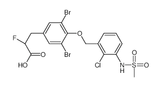 (S)-3-(3,5-DIBROMO-4-((2-CHLORO-3-(METHYLSULFONAMIDO)BENZYL)OXY)PHENYL)-2-FLUOROPROPANOIC ACID structure, CAS 934269-77-9