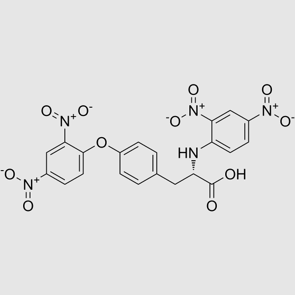 (S)-3-(4-(2,4-DINITROPHENOXY)PHENYL)-2-((2,4-DINITROPHENYL)AMINO)PROPANOIC ACID structure, CAS 1694-93-5