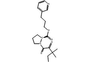 (S)-3-(PYRIDIN-3-YL)PROPYL 1-(3,3-DIMETHYL-2-OXOPENTANOYL)PYRROLIDINE-2-CARBOXYLATE structure, CAS 186452-09-5