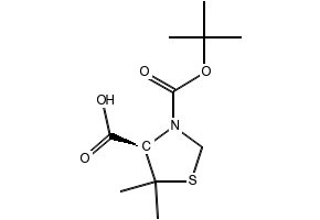 (S)-3-(TERT-BUTOXYCARBONYL)-5,5-DIMETHYLTHIAZOLIDINE-4-CARBOXYLIC ACID structure, CAS 112898-19-8