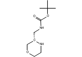(S)-3-N-BOC-AMINOMETHYLMORPHOLINE structure, CAS 1257850-88-6