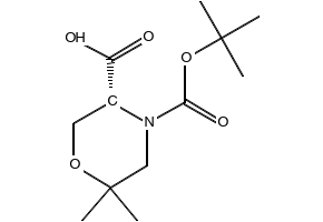 (S)-4-(TERT-BUTOXYCARBONYL)-6,6-DIMETHYLMORPHOLINE-3-CARBOXYLIC ACID structure, CAS 783349-78-0