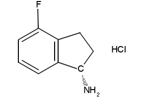 (S)-4-FLUORO-2,3-DIHYDRO-1H-INDEN-1-AMINE HYDROCHLORIDE structure, CAS 1286734-90-4