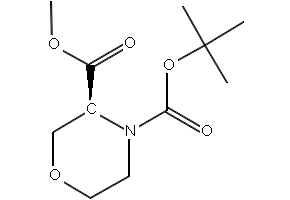 (S)-4-TERT-BUTYL 3-METHYL MORPHOLINE-3,4-DICARBOXYLATE structure, CAS 215917-98-9