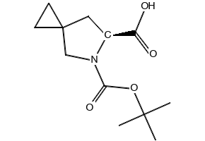 (S)-5-(TERT-BUTOXYCARBONYL)-5-AZASPIRO[2.4]HEPTANE-6-CARBOXYLIC ACID structure, CAS 1129634-44-1