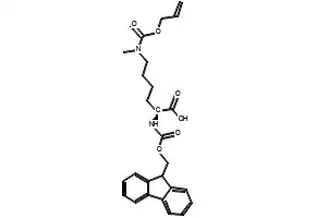 (S)-6-(((ALLYLOXY)CARBONYL)AMINO)-2-(((BENZYLOXY)CARBONYL)AMINO)HEXANOIC ACID DICYCLOHEXYLAMINE SALT structure, CAS 220369-84-6