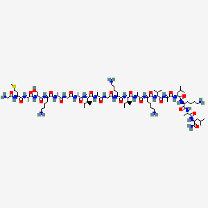 (S)-6-AMINO-N-((S)-1-(((S)-1-AMINO-4-METHYL-1-OXOPENTAN-2-YL)AMINO)-1-OXOPROPAN-2-YL)-2-((5S,8S,11S,14S,17S,23S,26S,29S,35S,38S,41S,44S,47S,50S,53S)-5-(2-AMINOACETAMIDO)-14,35,44-TRIS(4-AMINOBUTYL)-26,38-DI((S)-SEC-BUTYL)-11-(HYDROXYMETHYL)-53-ISOBUTYL-47 structure, CAS 102068-15-5