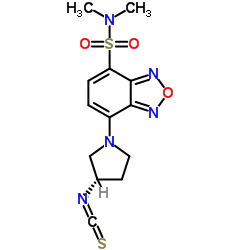 (S)-7-(3-ISOTHIOCYANATOPYRROLIDIN-1-YL)-N,N-DIMETHYLBENZO[C][1,2,5]OXADIAZOLE-4-SULFONAMIDE structure, CAS 163927-32-0