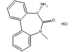 (S)-7-AMINO-5-METHYL-5H-DIBENZO[B,D]AZEPIN-6(7H)-ONE HYDROCHLORIDE structure, CAS 209984-55-4