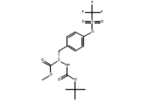 (S)-BENZYL 2-((TERT-BUTOXYCARBONYL)AMINO)-2-(4-(((TRIFLUOROMETHYL)SULFONYL)OXY)PHENYL)ACETATE structure, CAS 176505-40-1