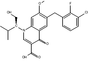 (S)-ETHYL 7-FLUORO-1-(1-HYDROXY-3-METHYLBUTAN-2-YL)-6-IODO-4-OXO-1,4-DIHYDROQUINOLINE-3-CARBOXYLATE structure, CAS 697762-60-0