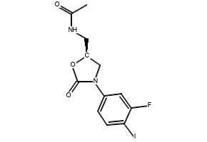 (S)-N-[3-(3-FLUORO-4-IODOPHENYL)-2-OXO-OXAZOLIDIN-5-YLMETHYL]ACETAMIDE structure, CAS 149524-45-8