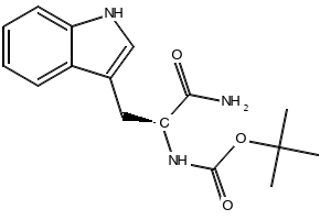 (S)-TERT-BUTYL (1-AMINO-3-(1H-INDOL-3-YL)-1-OXOPROPAN-2-YL)CARBAMATE structure, CAS 62549-92-2