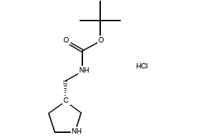 (S)-TERT-BUTYL (PYRROLIDIN-3-YLMETHYL)CARBAMATE HYDROCHLORIDE structure, CAS 1075260-66-0