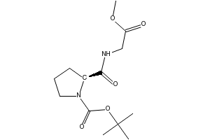 (S)-TERT-BUTYL 2-((2-METHOXY-2-OXOETHYL)CARBAMOYL)PYRROLIDINE-1-CARBOXYLATE structure, CAS 34290-72-7