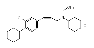 (Z)-N-(3-(3-CHLORO-4-CYCLOHEXYLPHENYL)ALLYL)-N-ETHYLCYCLOHEXANAMINE HYDROCHLORIDE structure, CAS 132173-07-0