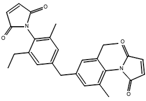 1,1'-(METHYLENEBIS(2-ETHYL-6-METHYL-4,1-PHENYLENE))BIS(1H-PYRROLE-2,5-DIONE) structure, CAS 105391-33-1