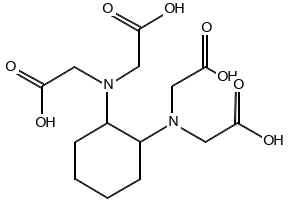 1,2-CYCLOHEXYLENEDINITRILOTETRAACETIC ACID structure, CAS 482-54-2