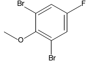 1,3-DIBROMO-5-FLUORO-2-METHOXYBENZENE structure, CAS 443-41-4