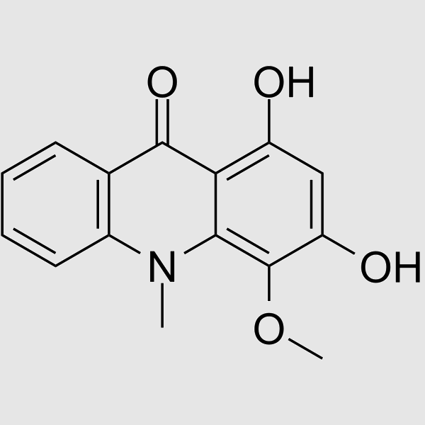 1,3-DIHYDROXY-4-METHOXY-10-METHYLACRIDIN-9(10H)-ONE structure, CAS 1189362-86-4
