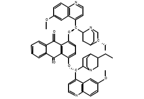 1,4-BIS((1S)-(6-METHOXYQUINOLIN-4-YL)(5-VINYLQUINUCLIDIN-2-YL)METHYL)ANTHRACENE-9,10-DIONE structure, CAS 176298-44-5