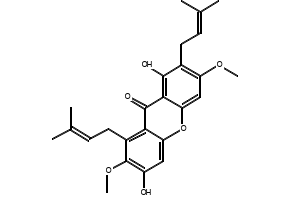 1,5,8-TRIHYDROXY-3-METHOXY-2-(3-METHYLBUT-2-EN-1-YL)-9H-XANTHEN-9-ONE structure, CAS 110187-11-6