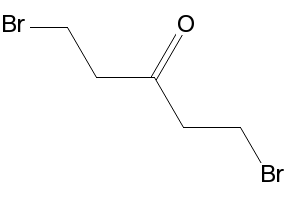 1,5-DIBROMOPENTAN-3-ONE structure, CAS 140200-76-6