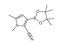 1,5-DIMETHYL-3-(4,4,5,5-TETRAMETHYL-1,3,2-DIOXABOROLAN-2-YL)-1H-PYRROLE-2-CARBONITRILE structure, CAS 863868-49-9