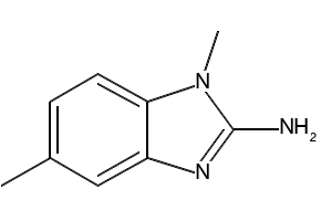 1,5-DIMETHYLBENZOIMIDAZOL-2-AMINE structure, CAS 39860-12-3