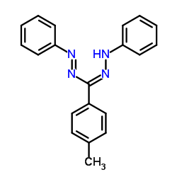 1,5-DIPHENYL-3-(P-TOLYL)FORMAZAN structure, CAS 1622-12-4