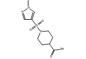 1-((1-METHYL-1H-PYRAZOL-4-YL)SULFONYL)PIPERIDINE-4-CARBOXYLIC ACID structure, CAS 925178-99-0