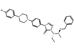 1-((2S,3S)-2-(BENZYLOXY)PENTAN-3-YL)-4-(4-(4-(4-HYDROXYPHENYL)PIPERAZIN-1-YL)PHENYL)-1H-1,2,4-TRIAZOL-5(4H)-ONE structure, CAS 184177-83-1