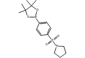 1-((4-(4,4,5,5-TETRAMETHYL-1,3,2-DIOXABOROLAN-2-YL)PHENYL)SULFONYL)PYRROLIDINE structure, CAS 928657-21-0
