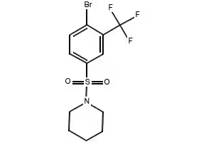 1-((4-BROMO-3-(TRIFLUOROMETHYL)PHENYL)SULFONYL)PIPERIDINE structure, CAS 1065074-37-4