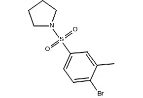 1-((4-BROMO-3-METHYLPHENYL)SULFONYL)PYRROLIDINE structure, CAS 852026-79-0