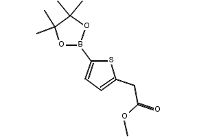 1-((5-(4,4,5,5-TETRAMETHYL-1,3,2-DIOXABOROLAN-2-YL)THIOPHEN-2-YL)METHYL)PYRROLIDINE structure, CAS 1218790-45-4