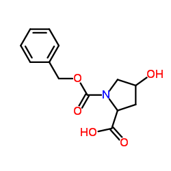 1-((BENZYLOXY)CARBONYL)-4-HYDROXYPYRROLIDINE-2-CARBOXYLIC ACID structure, CAS 91958-67-7