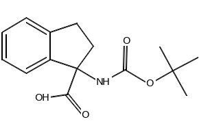 1-((TERT-BUTOXYCARBONYL)AMINO)-2,3-DIHYDRO-1H-INDENE-1-CARBOXYLIC ACID structure, CAS 214139-26-1
