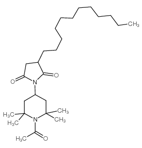 1-(1-ACETYL-2,2,6,6-TETRAMETHYLPIPERIDIN-4-YL)-3-DODECYLPYRROLIDINE-2,5-DIONE structure, CAS 106917-31-1