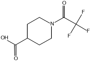 1-(2,2,2-TRIFLUOROACETYL)PIPERIDINE-4-CARBOXYLIC ACID structure, CAS 126501-70-0
