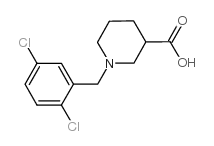 1-(2,5-DICHLOROBENZYL)PIPERIDINE-3-CARBOXYLIC ACID structure, CAS 896045-33-3
