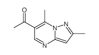 1-(2,7-DIMETHYLPYRAZOLO[1,5-A]PYRIMIDIN-6-YL)ETHANONE structure, CAS 130506-85-3